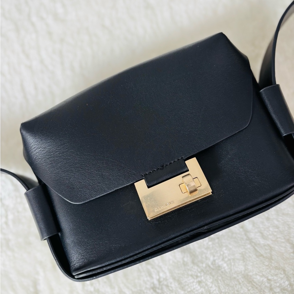 All Saints Frankie 3-in-1 Leather Black Crossbody Bag